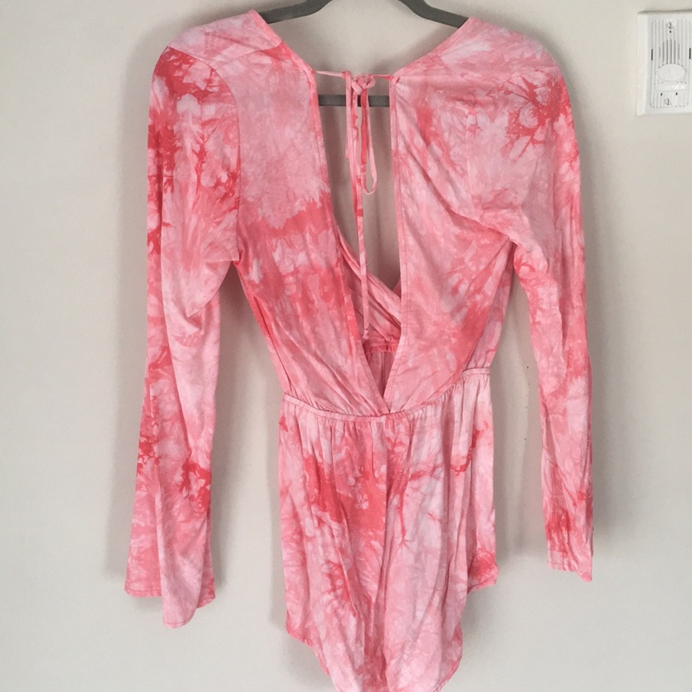 Pink Tie-Dyed Romper - Picture 2 of 2